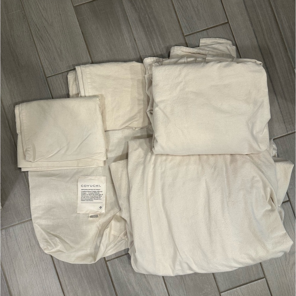 Coyuchi Organic Flannel Sheets, queen